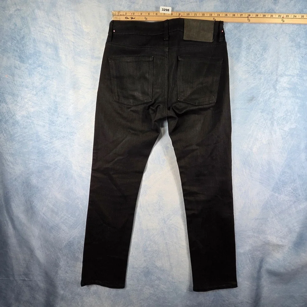 Naked & Famous Skinny Guy Black Power Stretch Denim Jeans Mens 31 013011